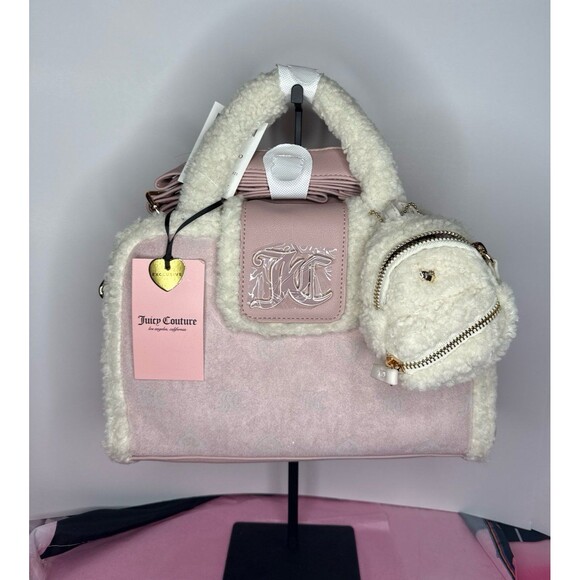 Juicy Couture New Rare Snuggle Blush Pink Bag with bonus bag charm - Picture 1 of 6